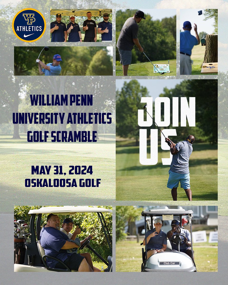Registration for the 3rd Annual WPU Golf Scramble is officially OPEN! Proceeds from your participation and/or sponsorship go to the team of your choice.
 
Click the link below for sign-up information!
wmpenn.edu/event/wpu-athl…