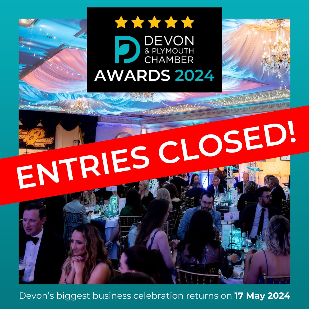 That's it! Entries for our #DPCCAwards are officially CLOSED ❗️ We've had an incredible response with 160 nominations across 12 categories - good luck to everyone who entered! 🍀 We can't wait to celebrate at @CrownePPlymouth on 17 May ✨🍾 🌐 bit.ly/49poJW5