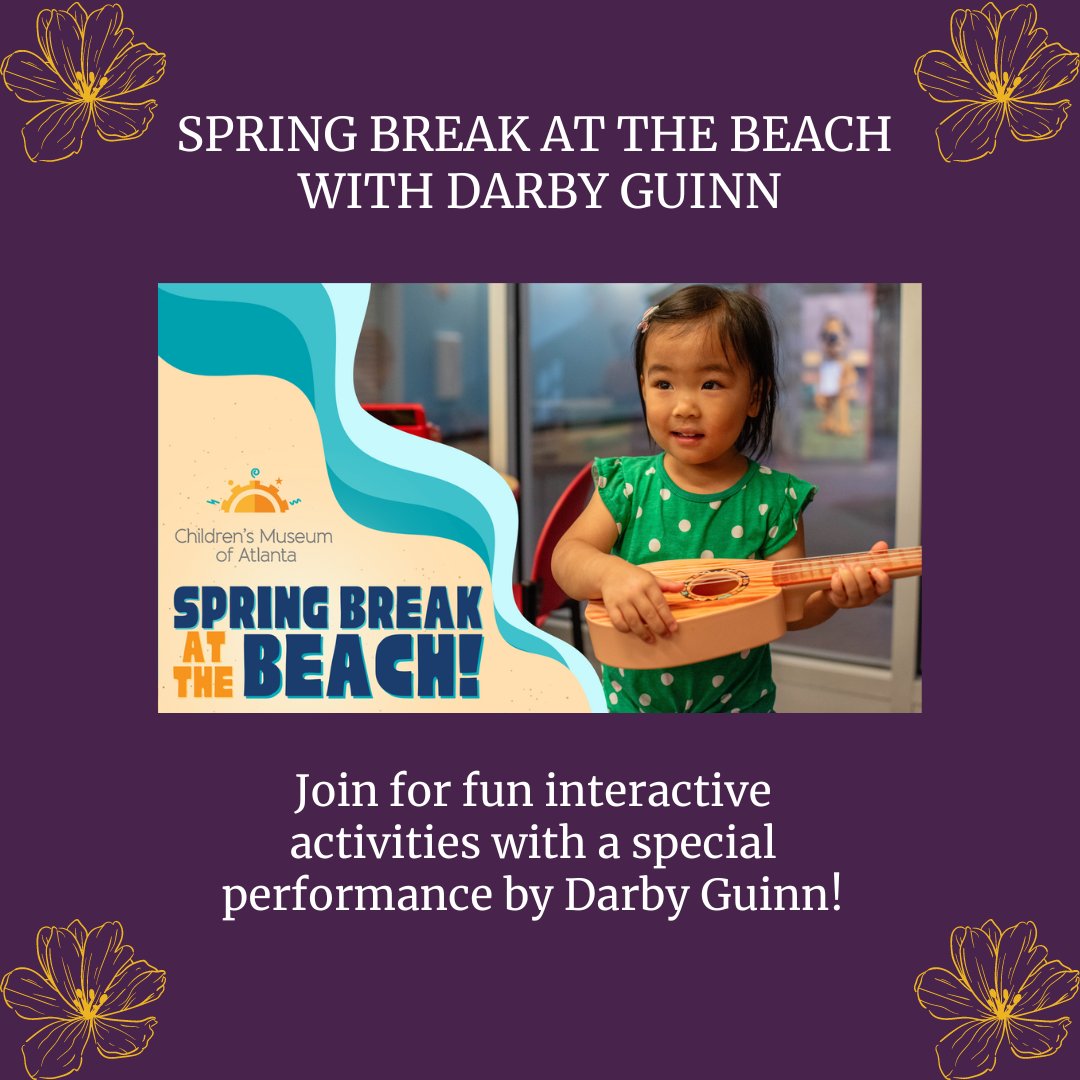 Spring Break Adventures and Activities Day 5: Join the Spring Break at the Beach with your families. Date: Friday, April 5th, 2024 Time: 9:30AM to 4:30PM Location: Children's Museum of Atlanta For more information, visit 16707.blackbaudhosting.com/16707/page.asp…. #BCDIAtlanta #EarlyLearning