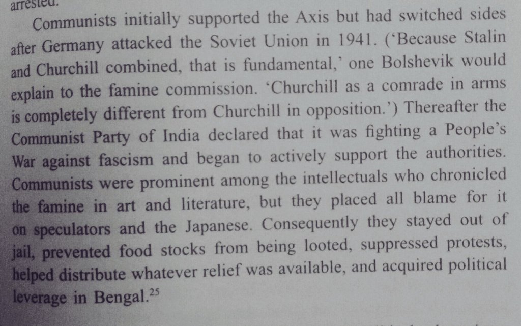 ArunudoyB's tweet image. It&apos;s better that communists stay out of commenting on Netaji.

Communists &amp;amp; Japan:

If we read the book Churchill&apos;s Secret War by Madhushree Mukerjee, page 183, we will find the answer. 

Why Japan (&amp;amp; Netaji) became equal enemy of Bengal Communists (CPI) &amp;amp; how they put the blame…