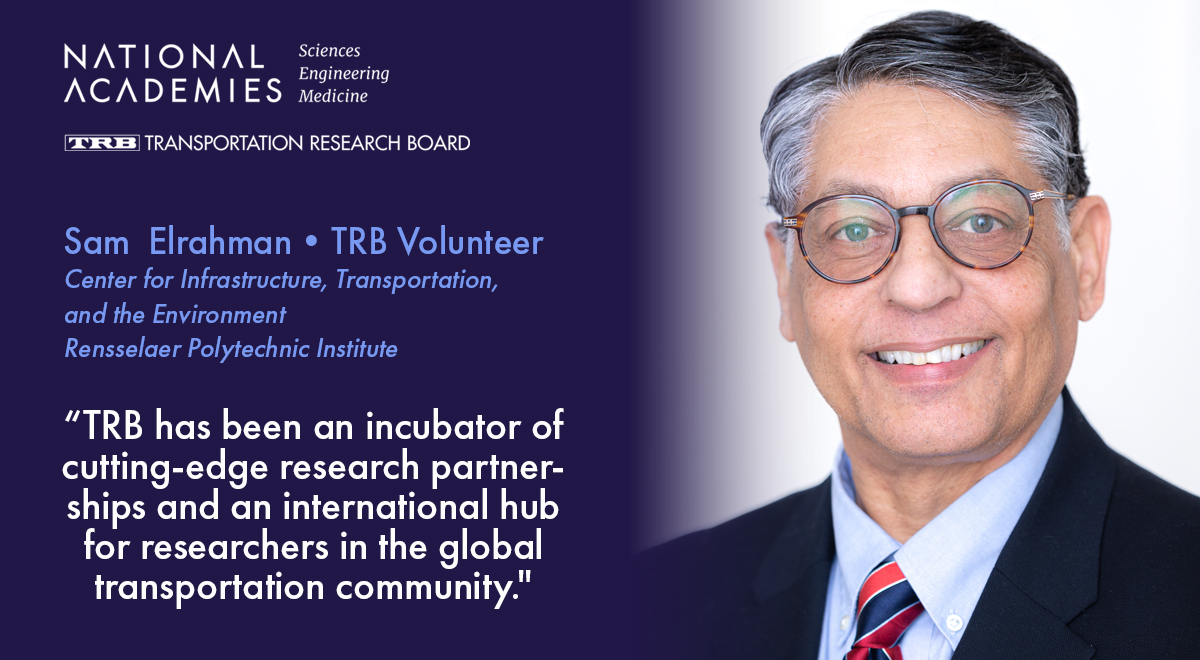 'Building #sustainable communities where the needs of every member of society are taken into consideration must be the goal of each transportation professional,' says #TRBvolunteer Sam Elrahman. Read more in TR News this Arab American Heritage Month! ow.ly/jj2N50R638V