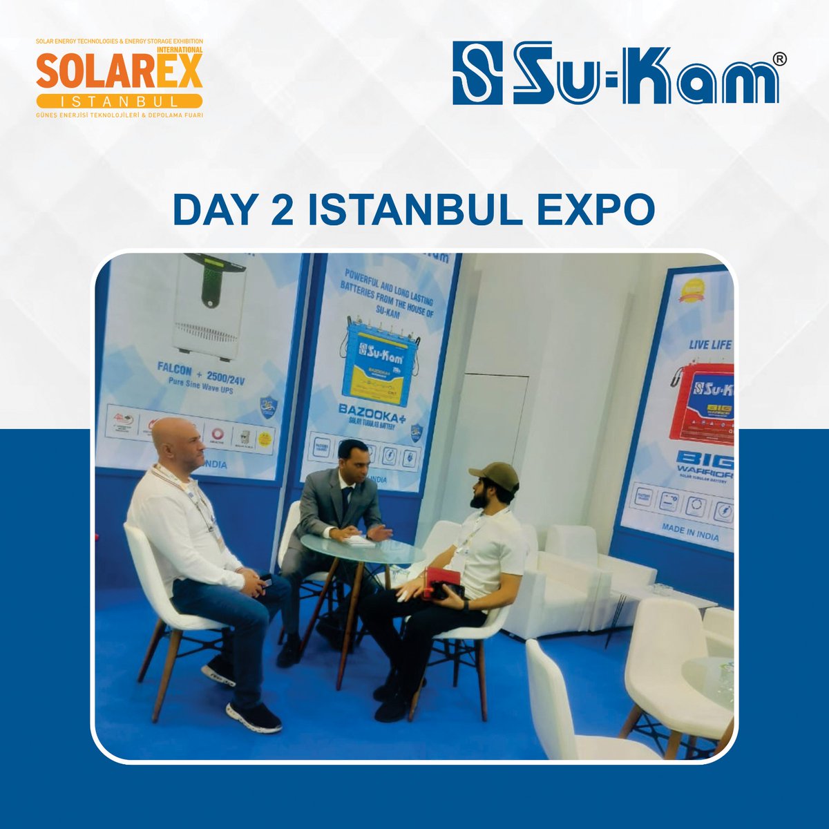'Day 2 at Solarex Istanbul: Illuminating pathways to a greener future, one panel at a time! 🌍💡 #RenewableEnergy #SustainabilityJourney'

.
#Sukam #solarex2024 #solarexistanbul #istanbul #istanbulturkey 
#sukambatteries #sukaminverters #sukamsolar