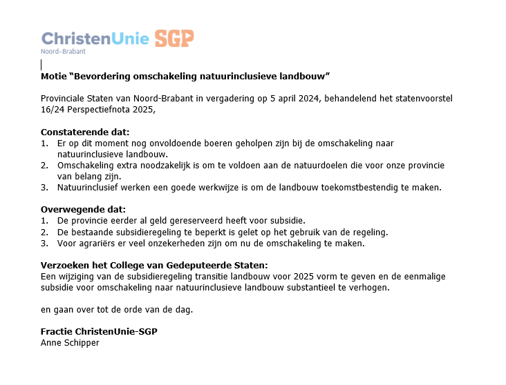 ChristenUnie-SGP Brabant (@cusgpbrabant) on Twitter photo ChristenUnie-SGP: "Voor de landbouw en natuur: Bevorder de omschakeling natuurinclusieve landbouw. Help onze boeren en de natuur een extra handje, er is budget genoeg." <a href="/ASchipperA/">Anne Schippe3r</a>
#brabant #omschakelen #boeren #natuur ChristenUnie-SGP: "Voor de landbouw en natuur: Bevorder de omschakeling natuurinclusieve landbouw. Help onze boeren en de natuur een extra handje, er is budget genoeg." <a href="/ASchipperA/">Anne Schippe3r</a>
#brabant #omschakelen #boeren #natuur