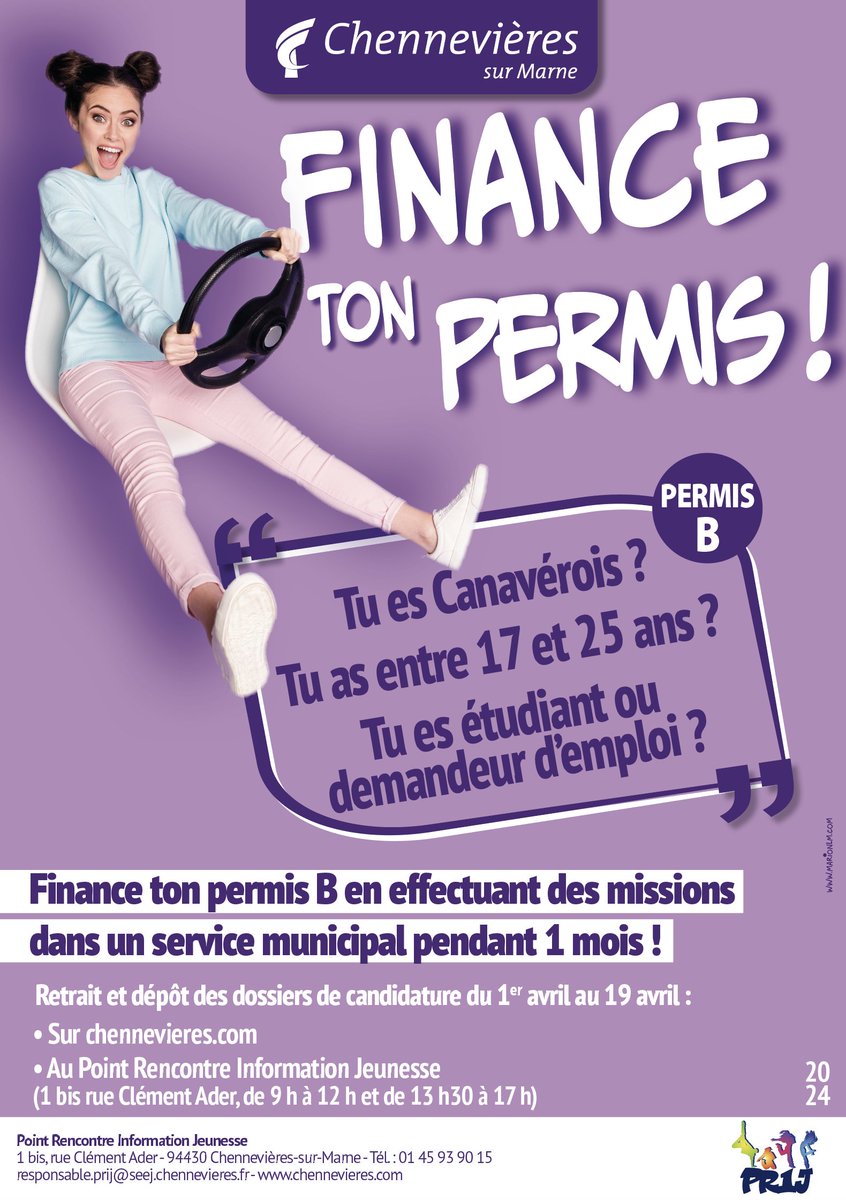 Chennevieres_94's tweet image. 🚗Chantier Permis B : vous pouvez encore retirer et déposer votre candidature  ☺👉chennevieres.com/outils/actuali…
#PermisB