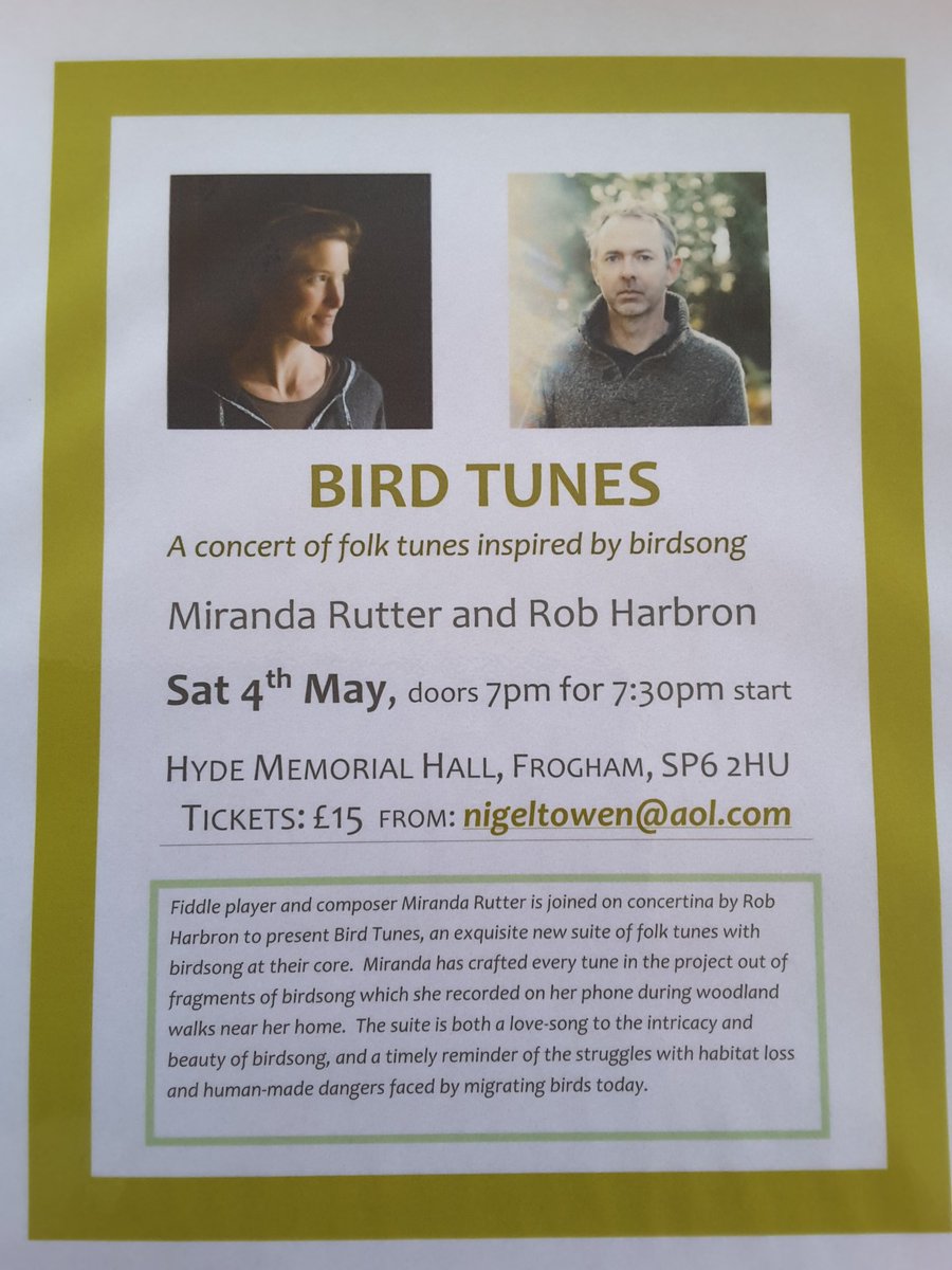 This will be a proper treat for music and nature lovers. If you are in the area please do come, or maybe plan a weekend in the New Forest so you can join us. Please share with anyone who might be interested. @ChrisGPackham @MeganMcCubbin @nicolawriting