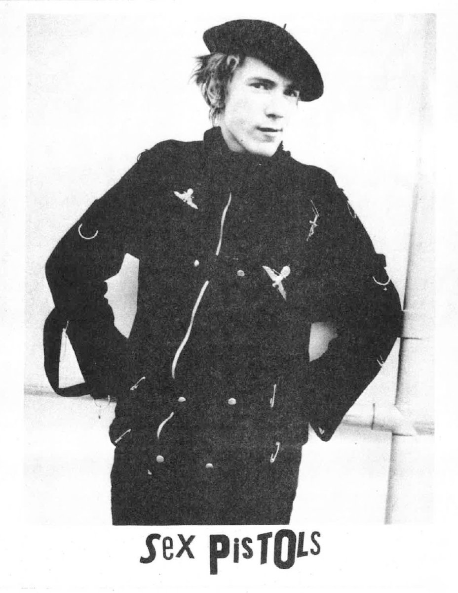 Johnny Rotten - Sex Pistols press pack photo from 1977.