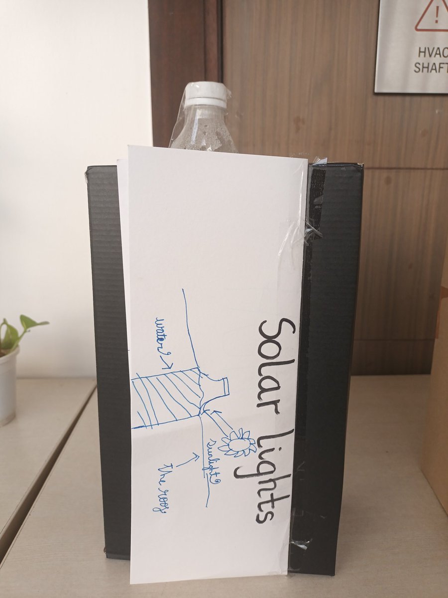 Yr 6s worked on their STEAM project to use the principles of reflection and refraction of light to create SOLAR lights that can light up an entire room with no windows #SuSTEAMability#SDG 7 Affordable and clean energy <a href="/Year6_TBS/">Year6_tbsdelhi</a> <a href="/TBS_Delhi/">TBS Delhi</a>  <a href="/Shef_bg/">Shefali Bagai</a> <a href="/sneh_wadhwaney/">Sneh Wadhwaney</a>