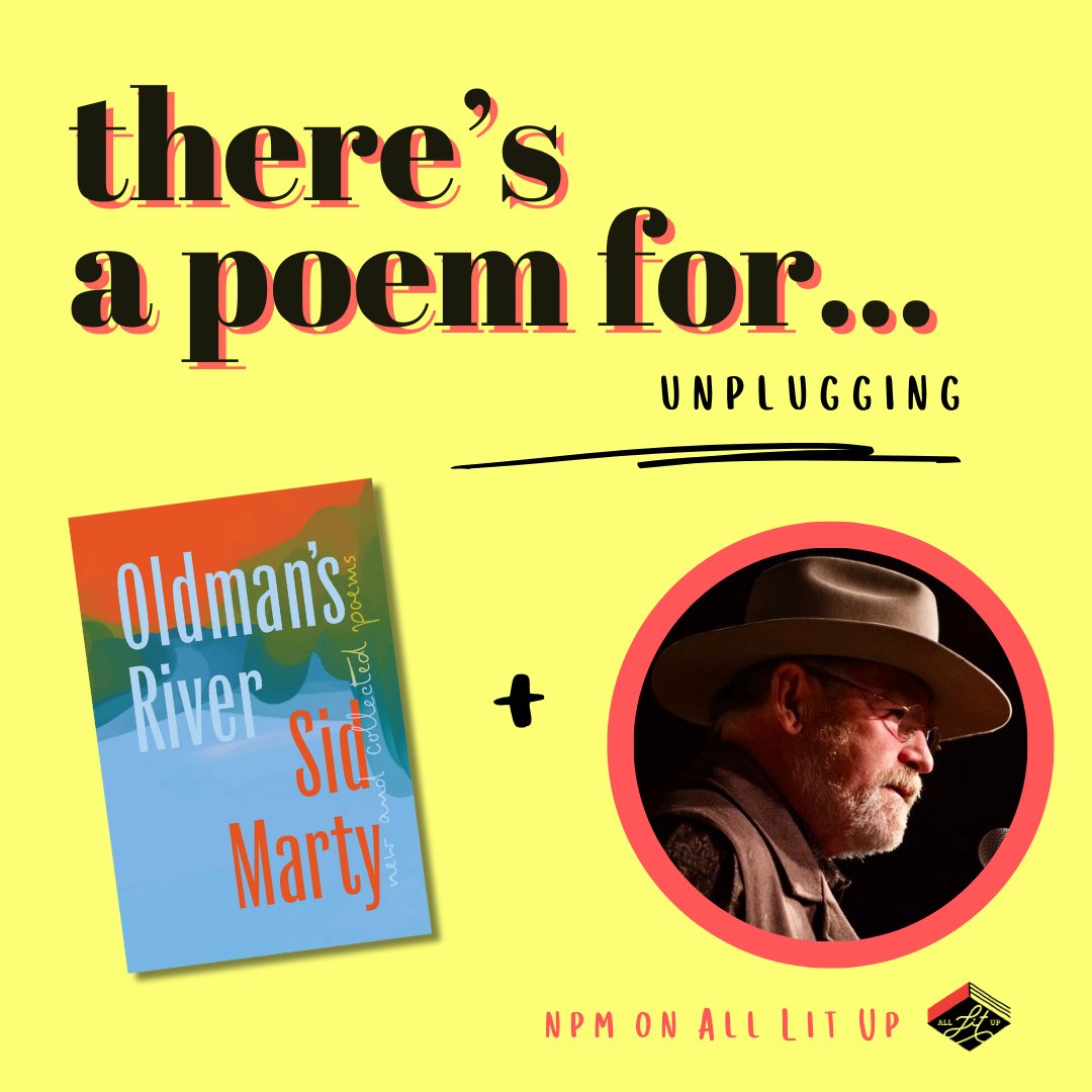'Look how a small steel tower / can shrink the pride / of the sublime.' @SidMarty1 gives us words for unplugging in his poem “High-Speed Internet” from OLDMAN'S RIVER (@NeWestPress) & shares thoughts on the language of the mountains for #alupoemforthat alllitup.ca/theres-a-poem-…