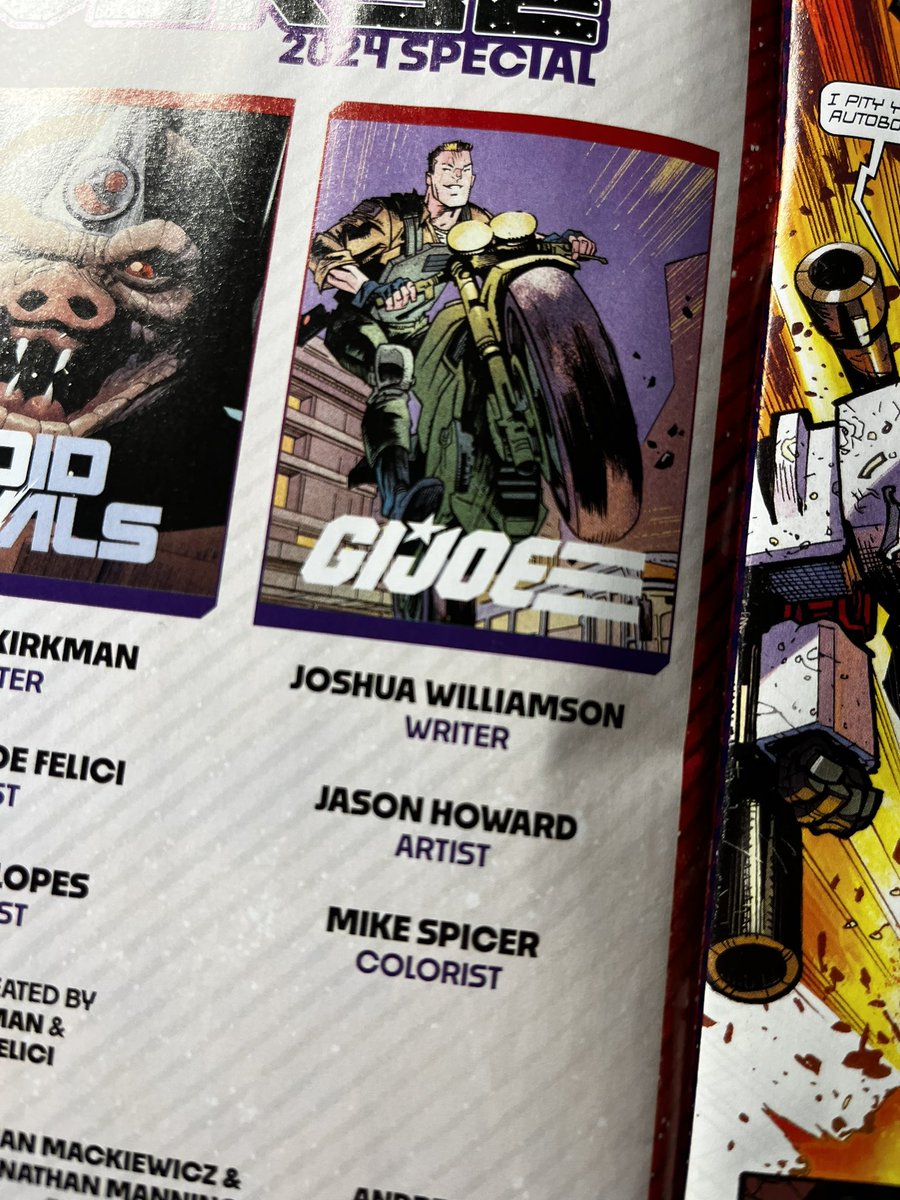 Can I do more than just covers for @Skybound GIJoe? YES! Coming on FCBD…. Along with @Williamson_Josh and Mike Spicer!