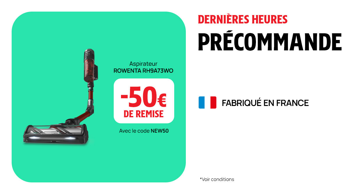 #NouveautéDarty Précommandez l’aspirateur Rowenta RH9A73WO et bénéficiez d’une réduction de 50€ avec le code « NEW50 ». 🤩 👉 lc.cx/Qxoo8z
