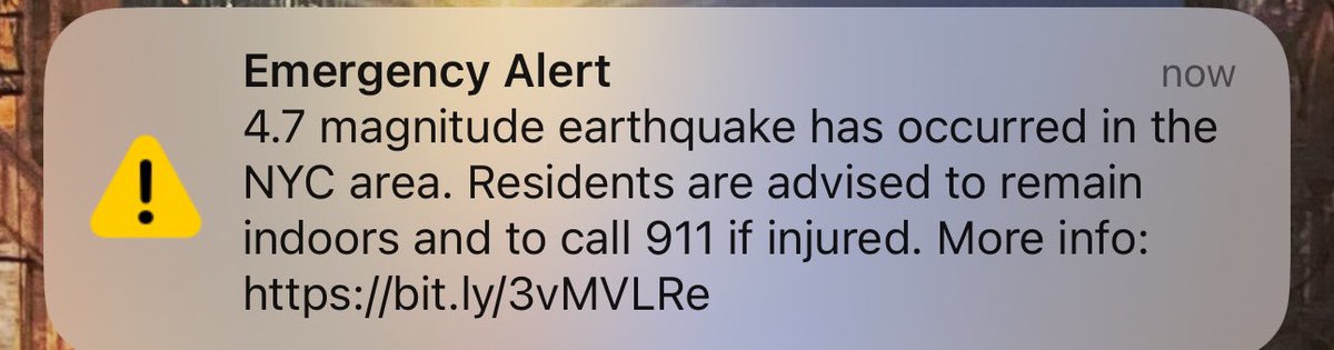 Why is NYC sending out frantic emergency alerts…40 minutes after the earthquake.