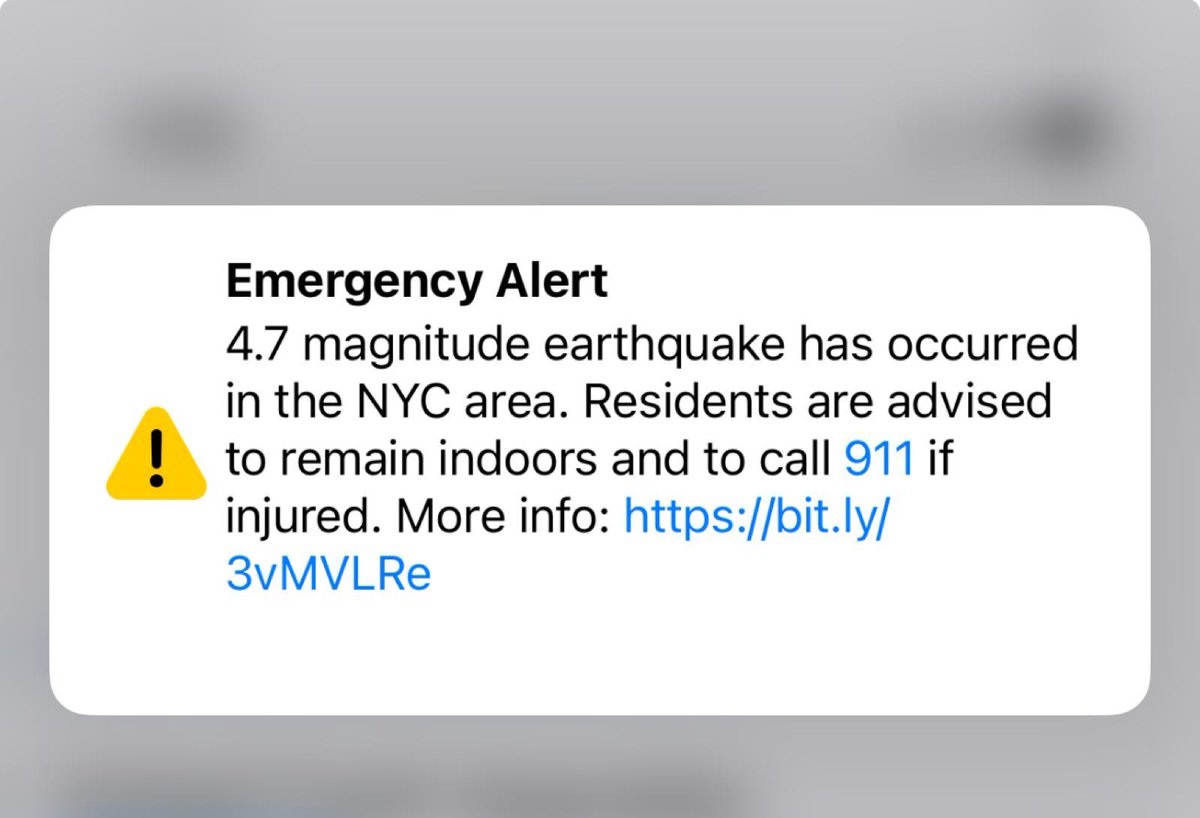 Great alert system. 45 minutes after an earthquake, this message is sent to every mobile device.