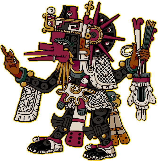Commission for <a href="/Lord_Mandalore/">Mandalore</a> 
The four main aztec gods: Tezcatlipoca, Xipe Totec, Huitzilopochtli and Queztalcoatl.
All based on their appearance in the codex borgia.