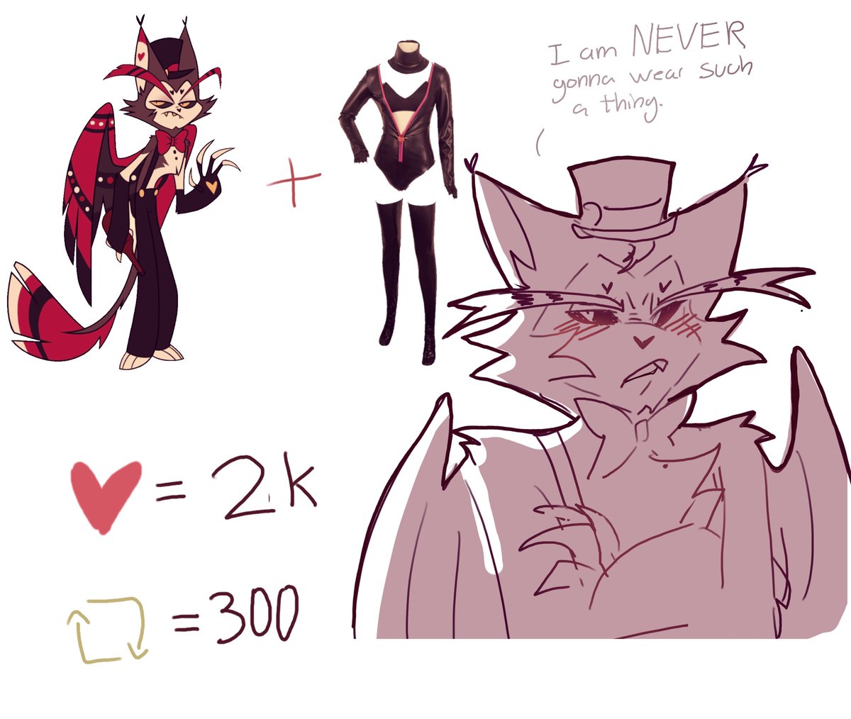 Gonna try this little thing out 🤲🏼💖 (if it gets a lot I’ll make an angel version to go with it as well) 👀👀 #HazbinHotel #husk #Huskerdust #HazbinHotelFanart