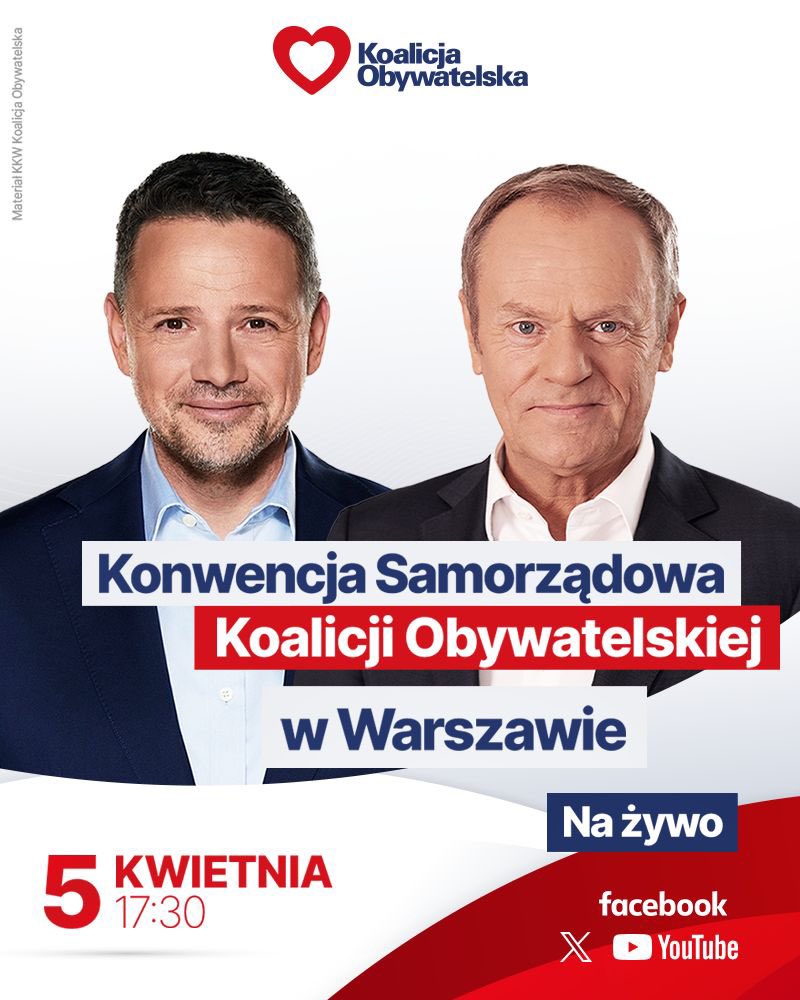 Mocny finisz kampanii samorządowej! Bądźcie z nami o 17:30 🇵🇱❤️✌️ #zSercemNaWybory