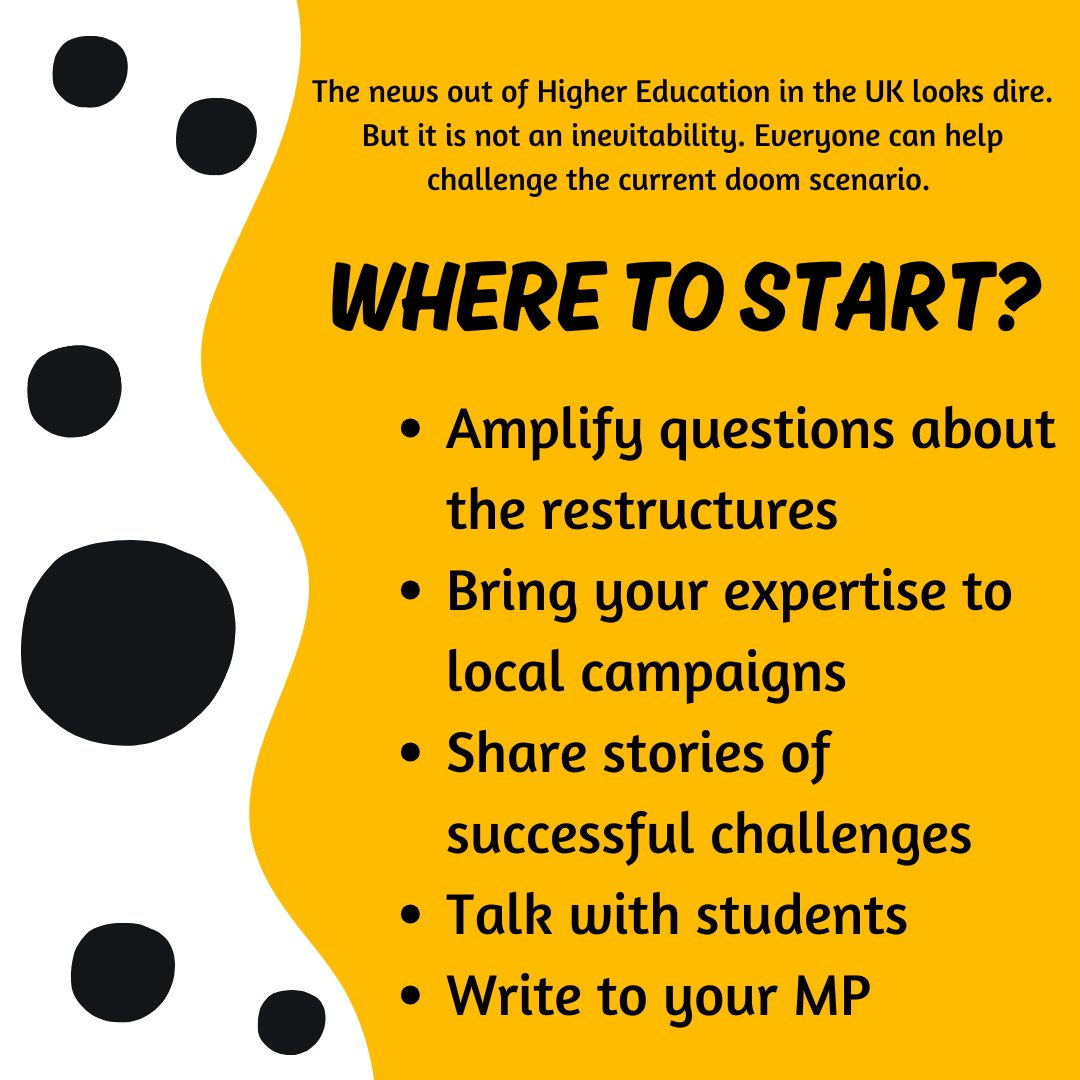 The List keeps growing, but so does the resolve of many in Higher Education that this sector deserves defending.

A short 🧵 of 5 first steps for anyone new to union organising and/or overwhelmed and unsure where to start.
👇