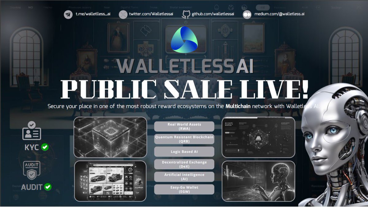 Artmancrypto's tweet image. 🌟 Transform Your Financial Landscape with Logical AI - Precision Meets Blockchain Walletless.ai 🚀 $WLS @Walletlessai #SmartContractRevolution #RWA

🧠 Embrace the Future with Logic-Based AI: At Logical AI of $WLS, we&apos;re not just about predictions; we&apos;re about…