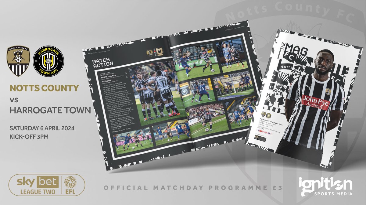 Notts are aiming for a first home win of 2024 this Saturday as they welcome Harrogate Town to Meadow Lane for the very first time. Reserve your copy of this maiden edition of ’The Mag’ at ignitionsportsmedia.com/products/notts… @Official_NCFC @HarrogateTown @EFL