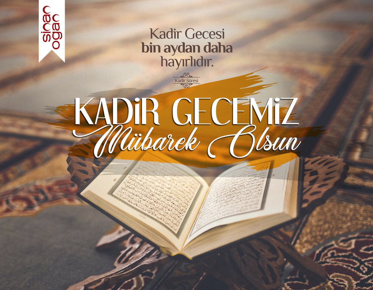 Bin aydan hayırlı olan mübarek Kadir Gecemizin hayırlara vesile olmasını yüce Allah'tan dilerim. #KadirGecesi