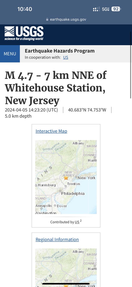 We had a small 4.7 quake here in New Jersey. Everything seems fine here at work in Essex County.