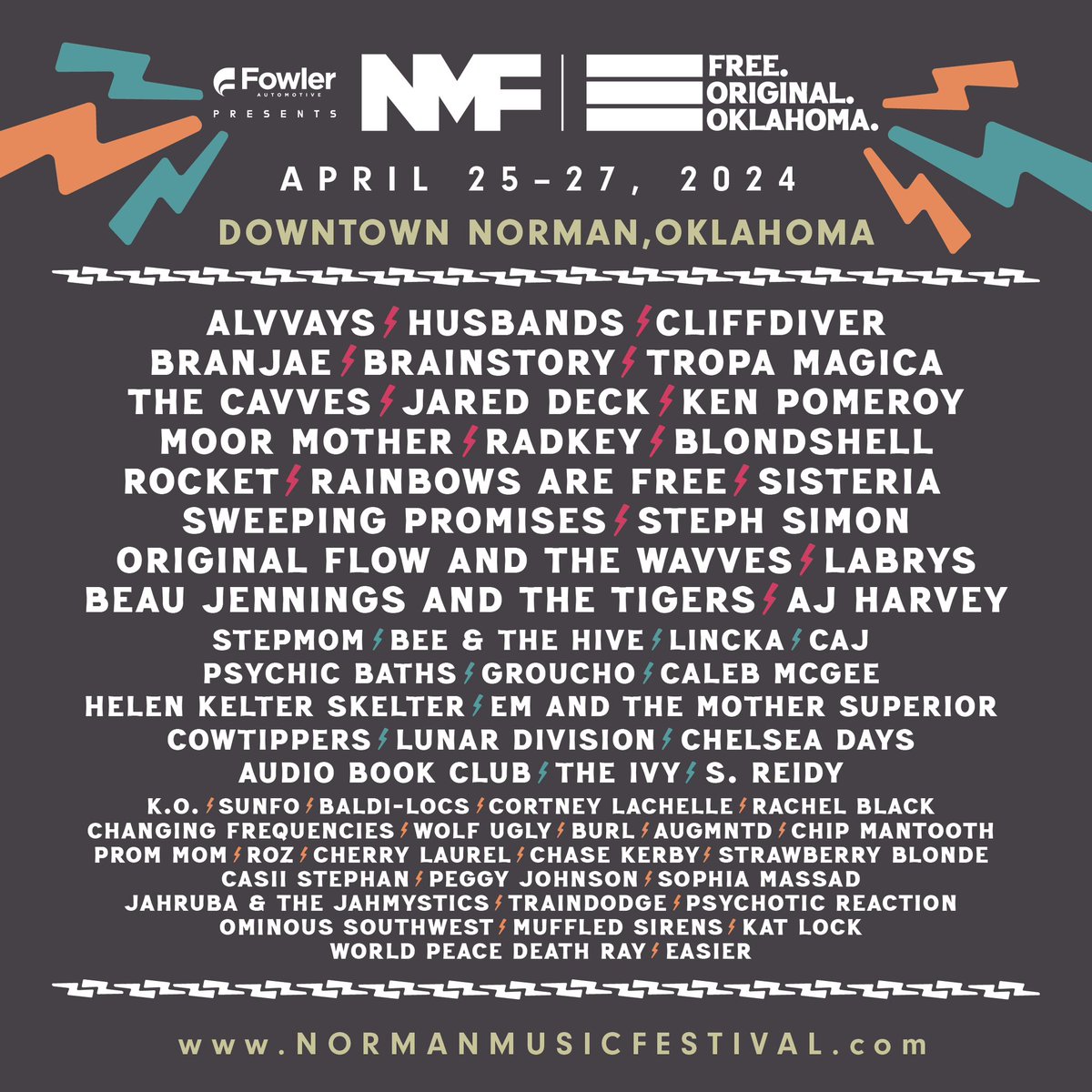 Here. We. Go. 😤 We would like to introduce your full 2024 NMF outdoor lineup! 🤘🖤⚡️🎸 (full indoor lineups coming soon!) #NMF4EVER