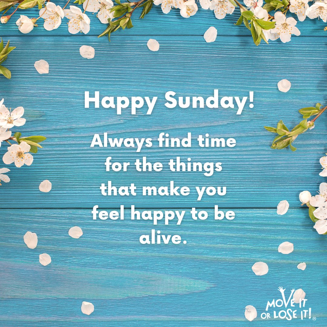 Happy Sunday! 😊 What are you doing today? #Moveitorloseit #HappyAgeing #Healthyageing