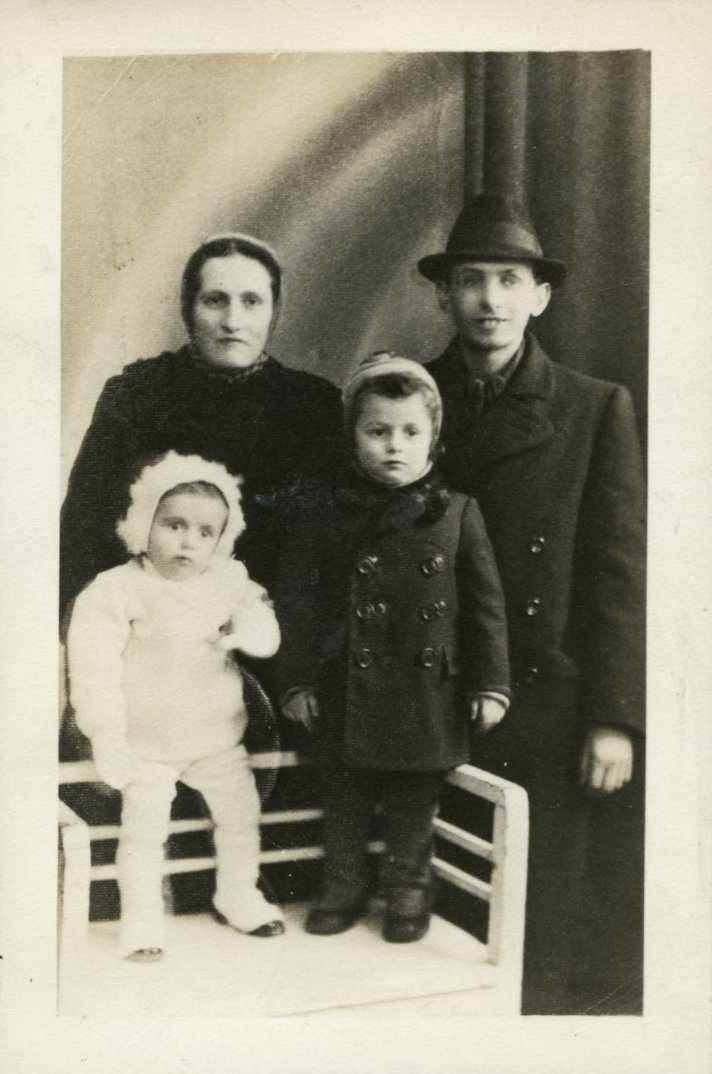 Oświęcim, Poland. Family photograph of Waksman family before the war, with Bela Gitel in the bottom left. All of them perished during the Holocaust.