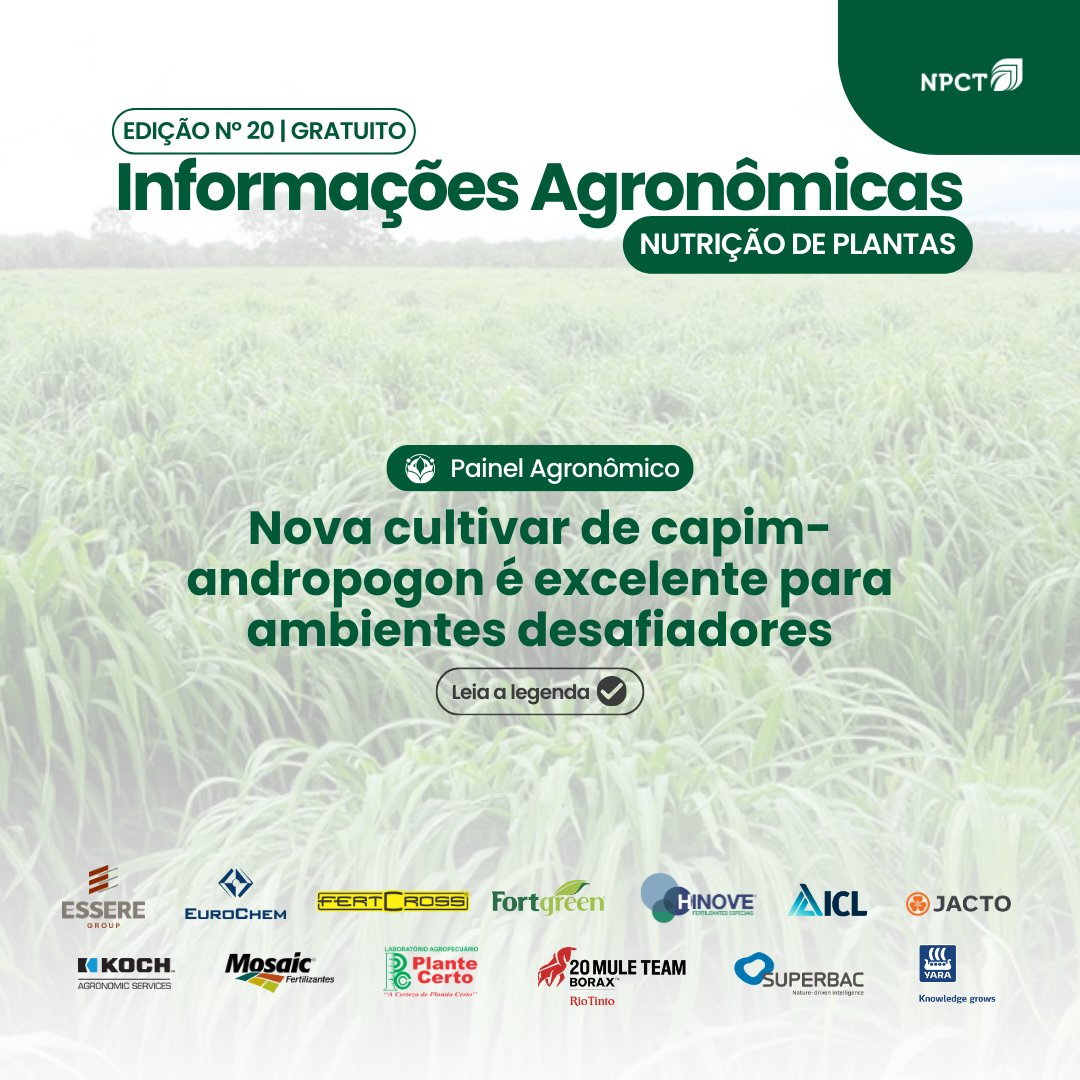 📍 Acesse o artigo completo em npct.com.br/IANutricao
#NPCTBrasil #FertilidadedoSolo #NutriçãoDePlantas #Fertilizantes #InformaçõesAgronômicas