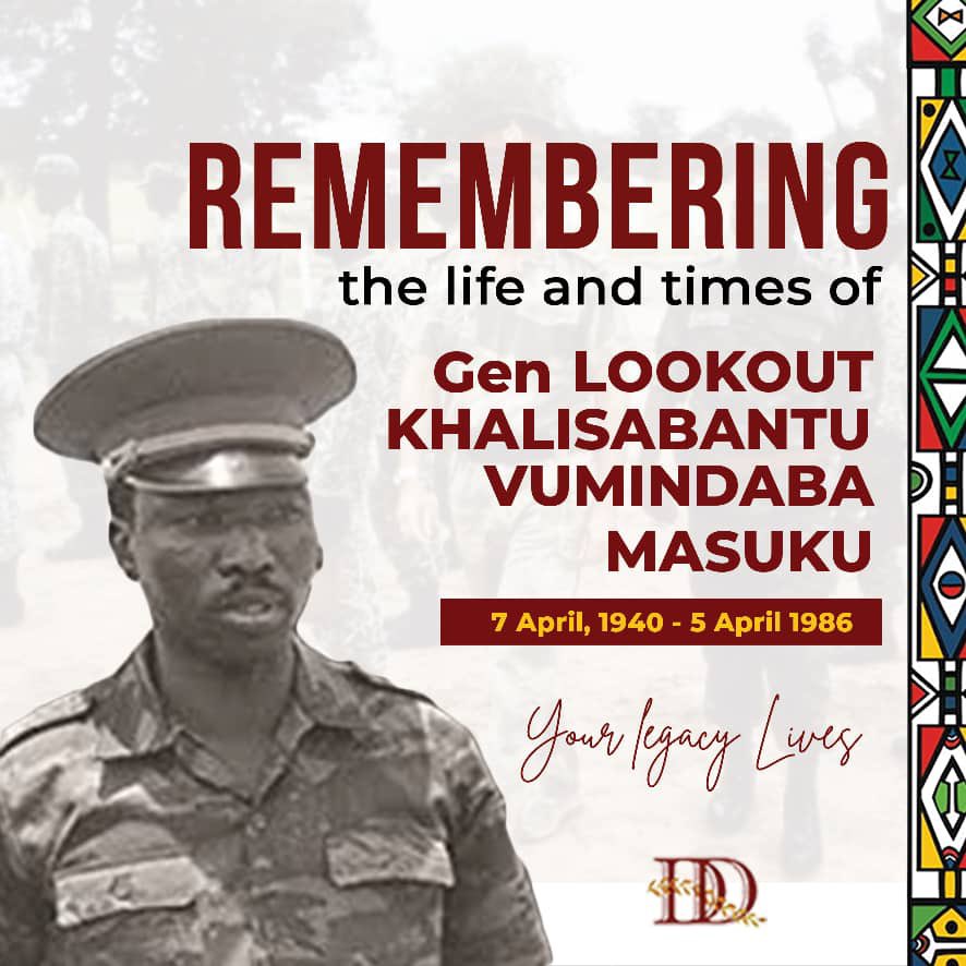 38 years ago, one great giant, a leader, a freedom fighter, a struggle stalwart, Gen Lookout Khalisabantu Vumindaba Masuku passed away. We remember you and your sacrifices. These are our heroes. #Zimbabwe