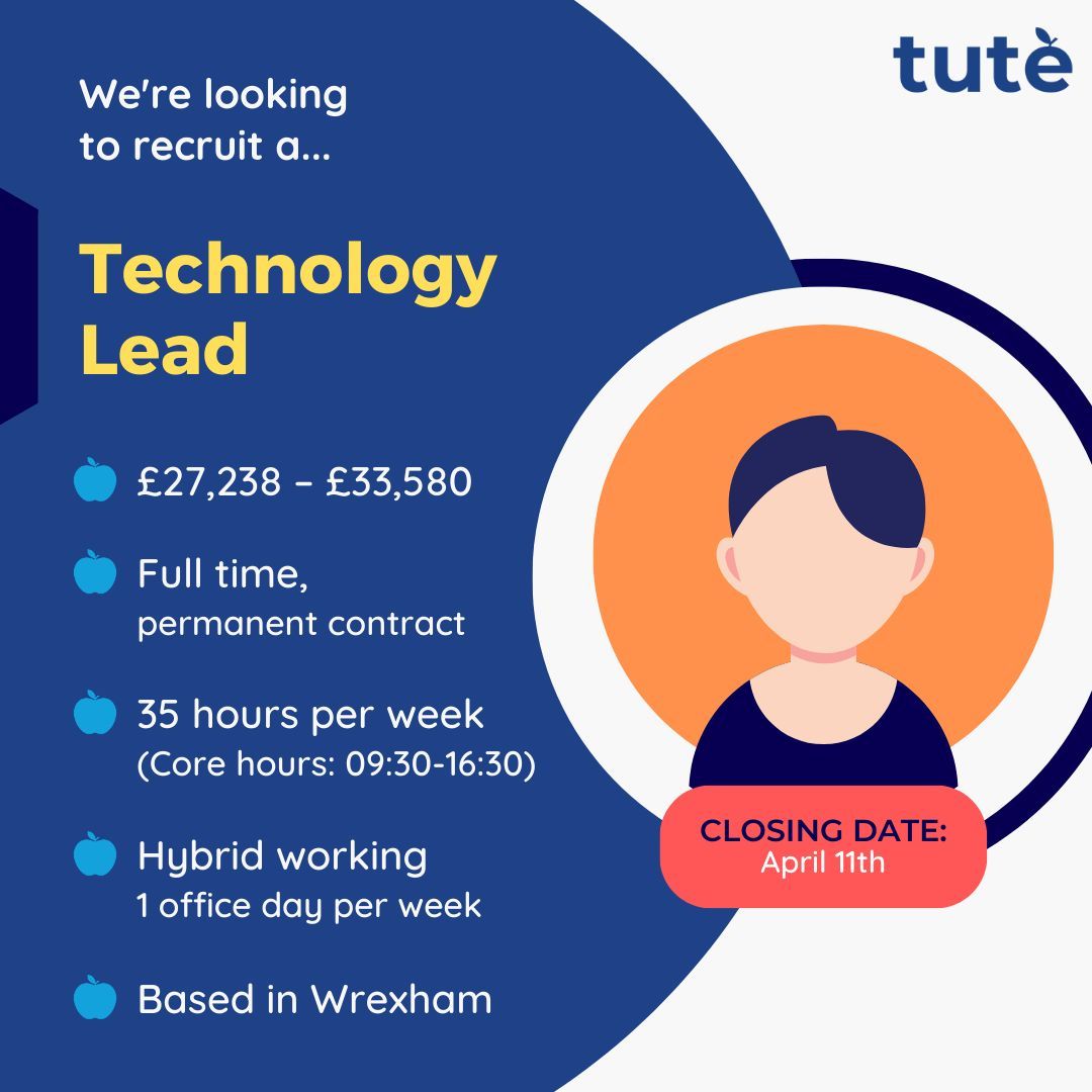 #HIRING: We're looking for a Technology Lead to join our fantastic team. 🤩 This vital role enhances internal processes and external offerings and provides exceptional 1st and 2nd line technical support. 💻 Apply / Learn more 👉 tute.com/job-positions/…