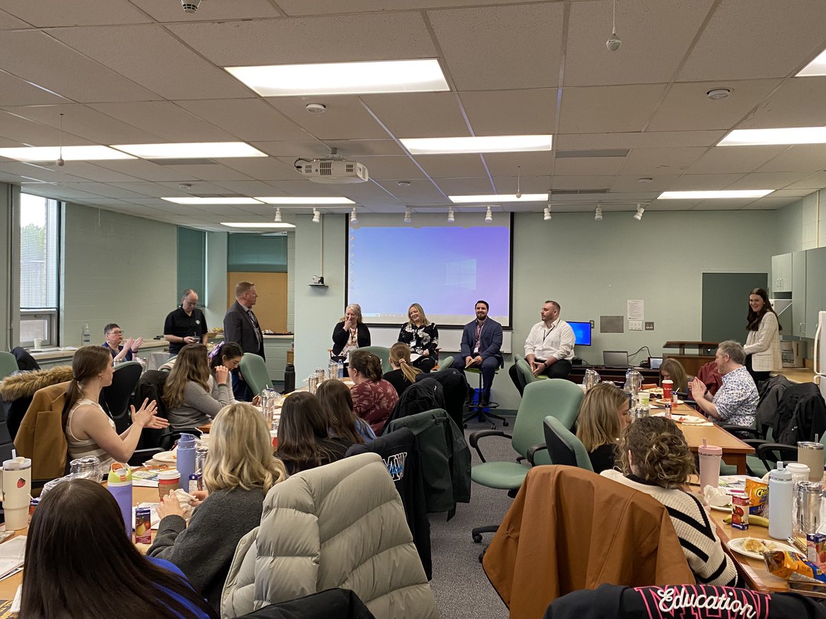 Our panel discussion “The @NLTeachersAssoc and You - Opportunities for Early Career Teachers with Your Association” has begun! Special thanks to Angela Dawe, Marie-Chantal Hurley, Greg Oliver and Alex Taylor for sharing expertise with our pre-service teachers.