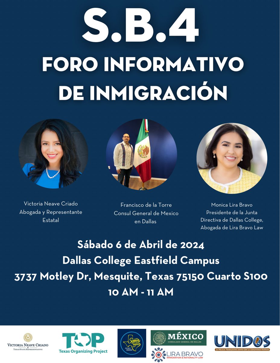 Don’t forget the SB 4 Immigration Informational is this Saturday! Join us as we hear from experts who will give us an update on SB 4 and offer support, resources, and answers to any questions! Help spread the word about this Immigration Informational to anyone who is…