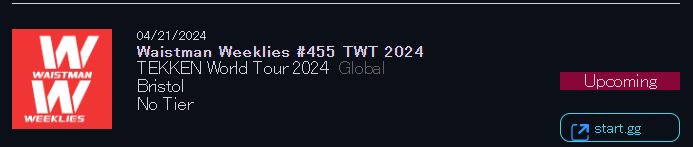 Great news! WW 455 on April 21st has been approved for TWT 2024!
It'll be a Dojo event, capped at 48 so signup asap if you want to earn some points! ❤️

Full details below...