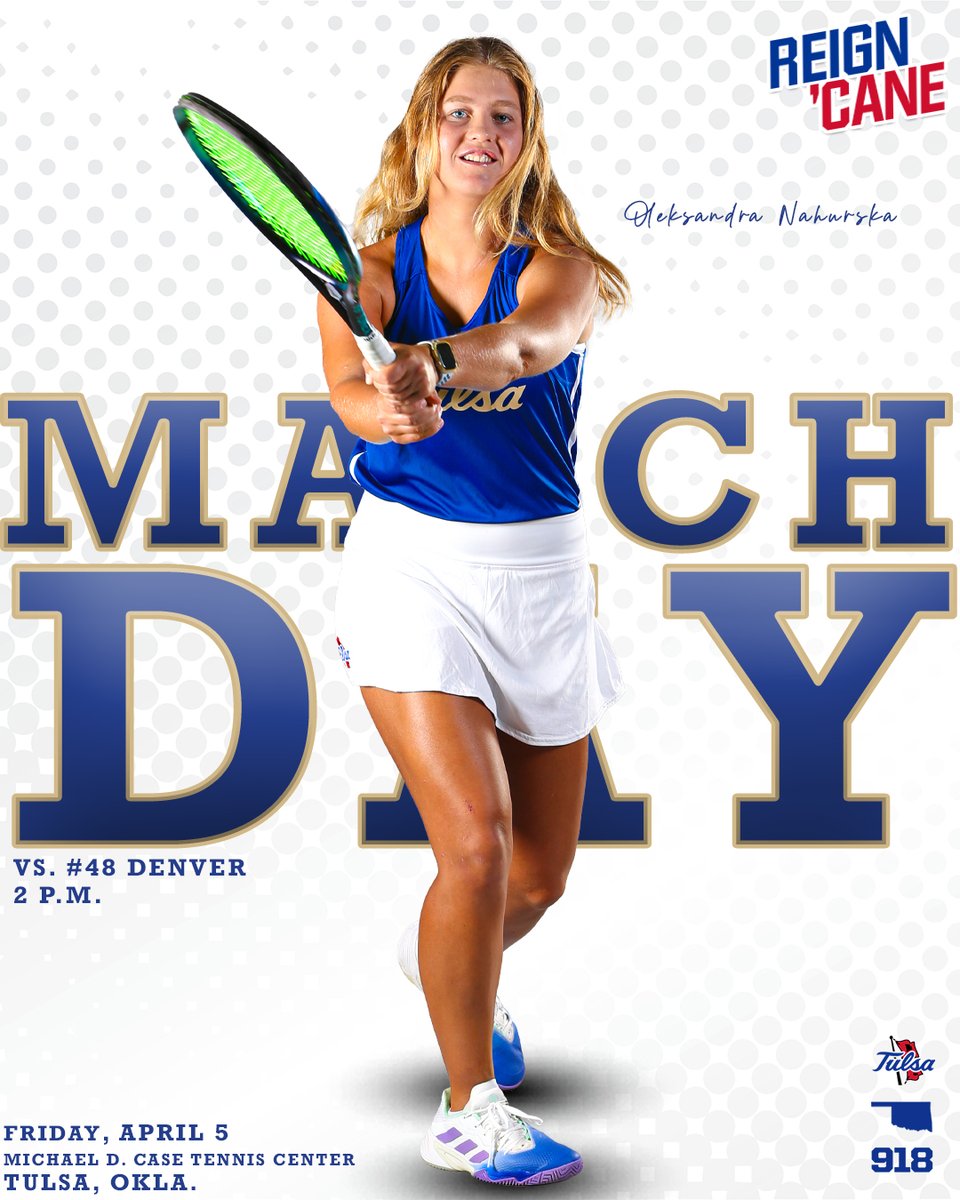 Nothing like a home Match Day! 🌀

🆚 #48 Denver
📍 Michael D. Case Tennis Center
⏰ 2:00 p.m.
📺 bit.ly/46TX1yT

#ReignCane