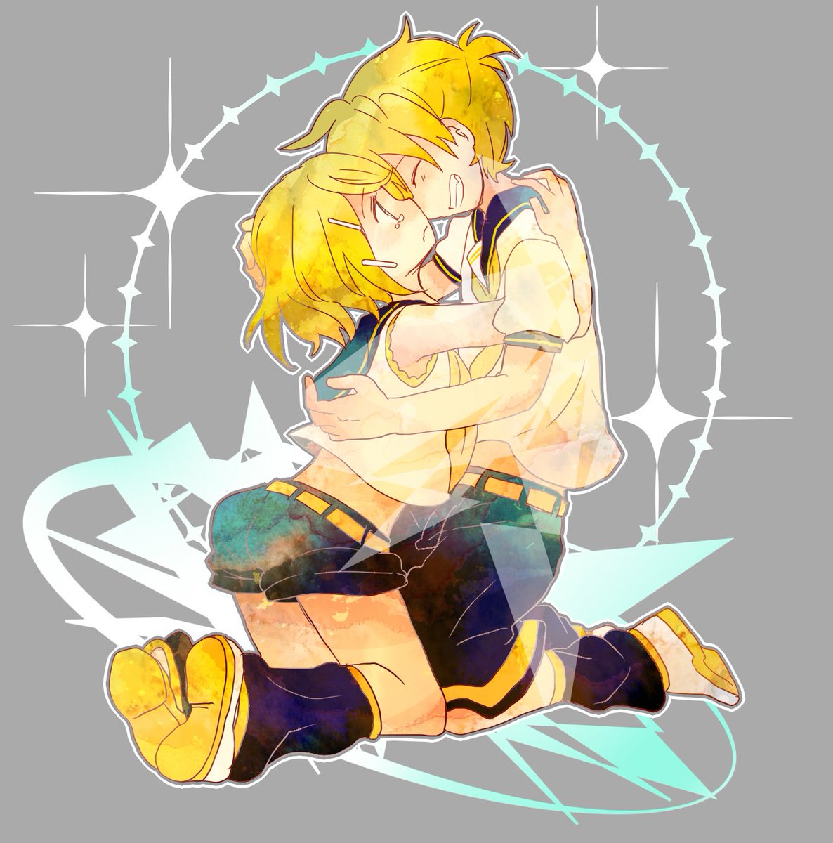 鏡音レン ,鏡音リン 「#対になってる絵をあげる 」|犬飼＠4/1ありがとうございました！🌟NEOKET4【B50】のイラスト
