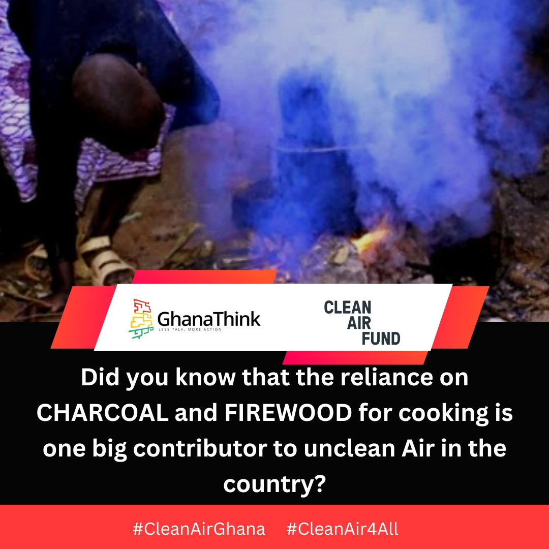 Using charcoal as a source of energy harms the environment, because trees are used to produce charcoal and trees provide us with clean air. @CleanAirFund #CleanAirGhana #CleanAir4All #QualityAir