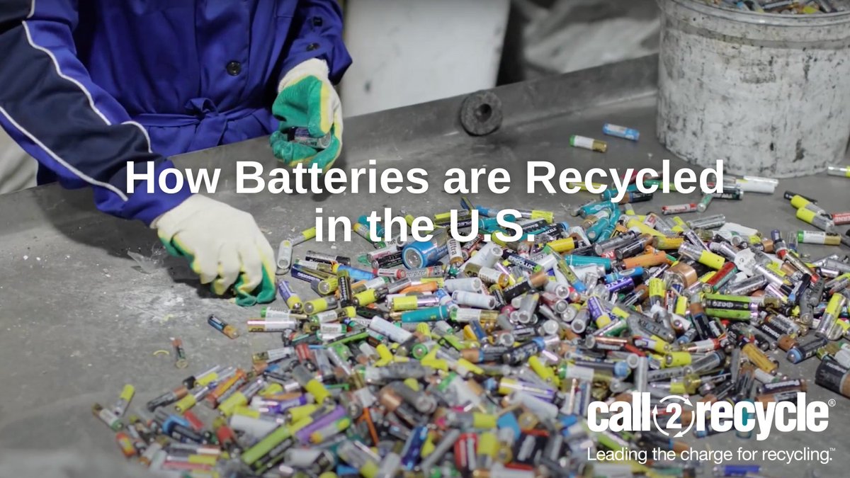 Ever wondered how batteries are recycled in the U.S.? Keeping batteries out of the waste stream is the responsible way to enjoy the benefits of battery-based technology. 🌎🔋 🎥 Watch how Call2Recycle safely collects, sorts, and recycles your batteries: bit.ly/4910Wea