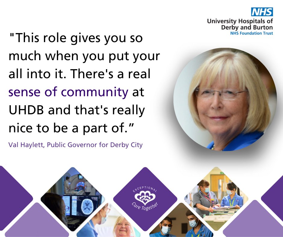 Val Haylett, current Public Governor for Derby City, has shared why she would encourage our communities to nominate themselves to be one of our next Public Governors. 💜 We're accepting nominations for nine roles until 5pm on 18 April 🗓️ ➡️ bit.ly/3TRwnmI