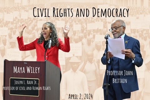 Me most days but especially when I get to be with students and faculty ⁦@UDCLaw⁩ with the amazing Professor #JohnBrittain talking abt how there is no democracy without #civilrights and no civil rights without democracy. They are one and the same! Let’s #SaveDemcracy