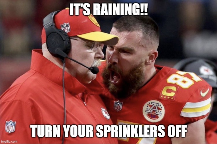 We all have the one neighbor, let's do our part to #usewaterwisely and turn off our sprinklers!