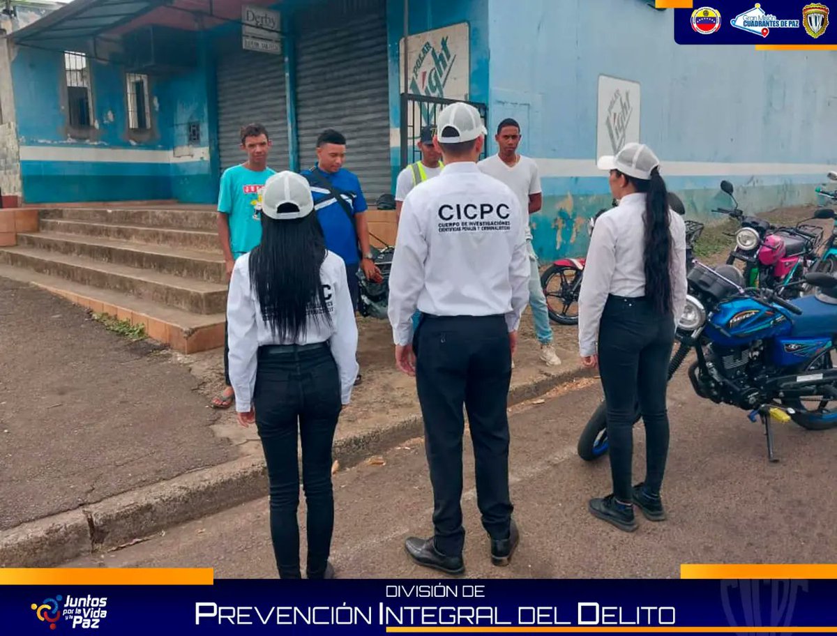 La Coordinación de Investigaciones de Homicidios del Estado Bolívar se compromete con la seguridad de la comunidad. En el Sector Roble, llevamos a cabo una jornada de prevención del delito. ¡Tu voz es nuestra fuerza! Denuncia y juntos haremos la diferencia. #Seguridad