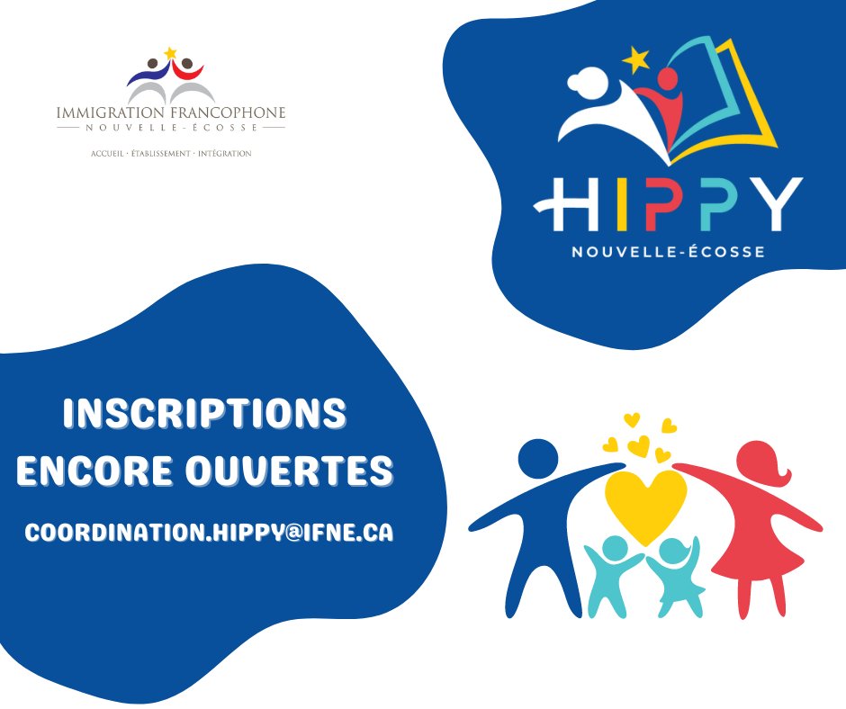 Les inscriptions au Programme HIPPY sont ouvertes aux parents immigrants ayant des enfants de 3 à 4 ans.
Pour toute question ou pour vous inscrire, n'hésitez pas à contacter la coordinatrice du programme : coordination.hippy@ifne.ca
 #HIPPYNouvelleÉcosse #Halifax #NouvelleÉcosse