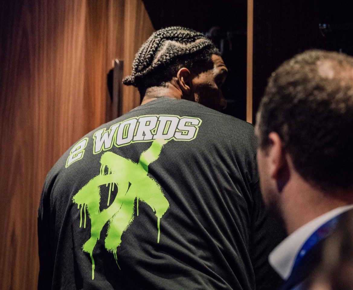 We got two words for you.. AVAILABLE NOW! As seen on @JoelEmbiid D-Generation X 2 Words Legacy Jerseys 🏆 are available NOW EXCLUSIVELY at the Flagship Store! Come through the shop or call us at 267-273-7622 to order!
