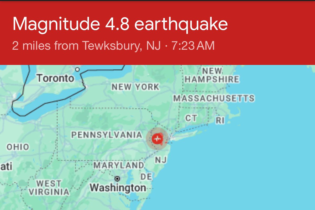🚨Breaking: 4.8 Earthquake hits NYC, NJ, & PA Full story: nypost.com/2024/04/05/us-…