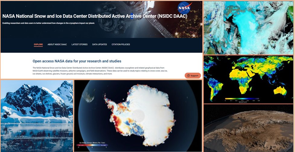 Access, subset, transform, and visualize snow and ice data from NASA's National Snow and Ice Data Center DAAC using #NSIDCDAAC's #Python-based #Jupyter notebooks that provide tutorials for working with many of their data products. ➡️Explore tutorials: go.nasa.gov/49lrFSB