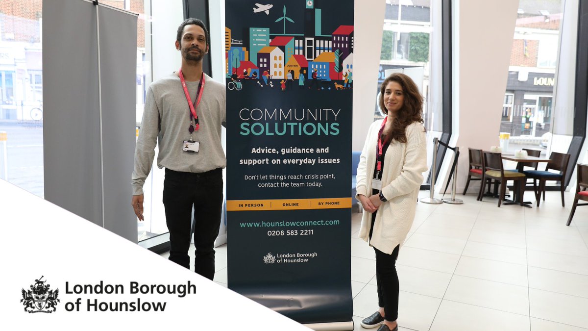 On Monday, speak to #CommunitySolutions at one of the following locations: ➡️#Hounslow House (TW3 3EB) 10am – 1pm as part of the Hounslow #Community Hub. ➡️#Feltham Assembly Hall (TW14 9DN) 12pm – 3pm. hounslowconnect.com/events @LBofHounslow