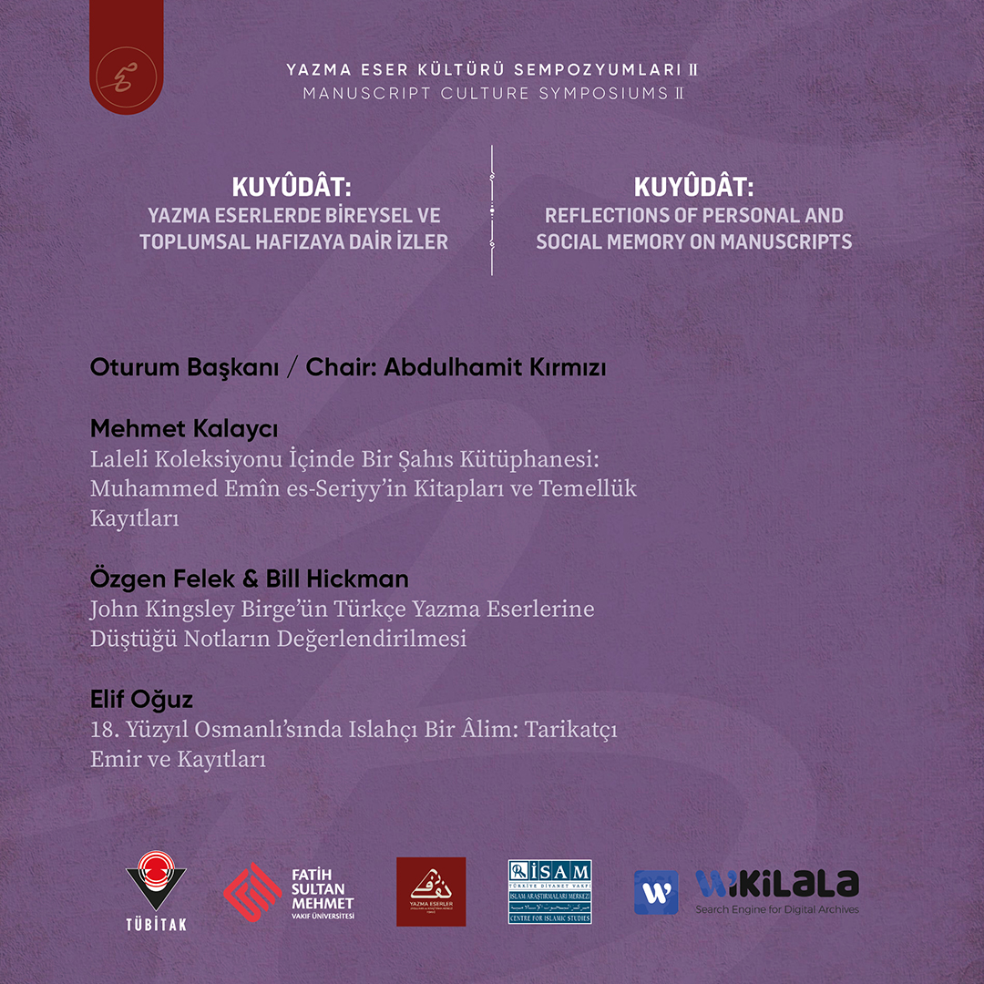 Yazma Eser Kültürü Sempozyumları II Manuscript Culture Symposiums II