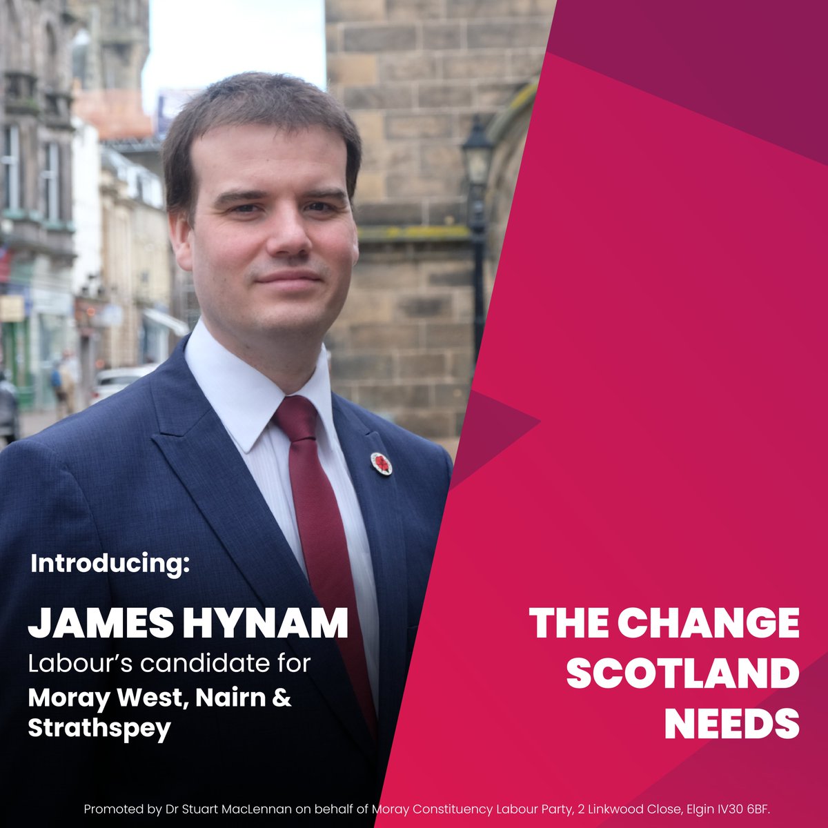 🚨 Candidate Announcement 🚨 We are pleased to announce that James Hynam is Labour's candidate for the new seat of Moray West, Nairn, and Strathspey. Polls show Labour is the main challenger in this seat. If you can afford to, please consider donating: gofund.me/e2f42697