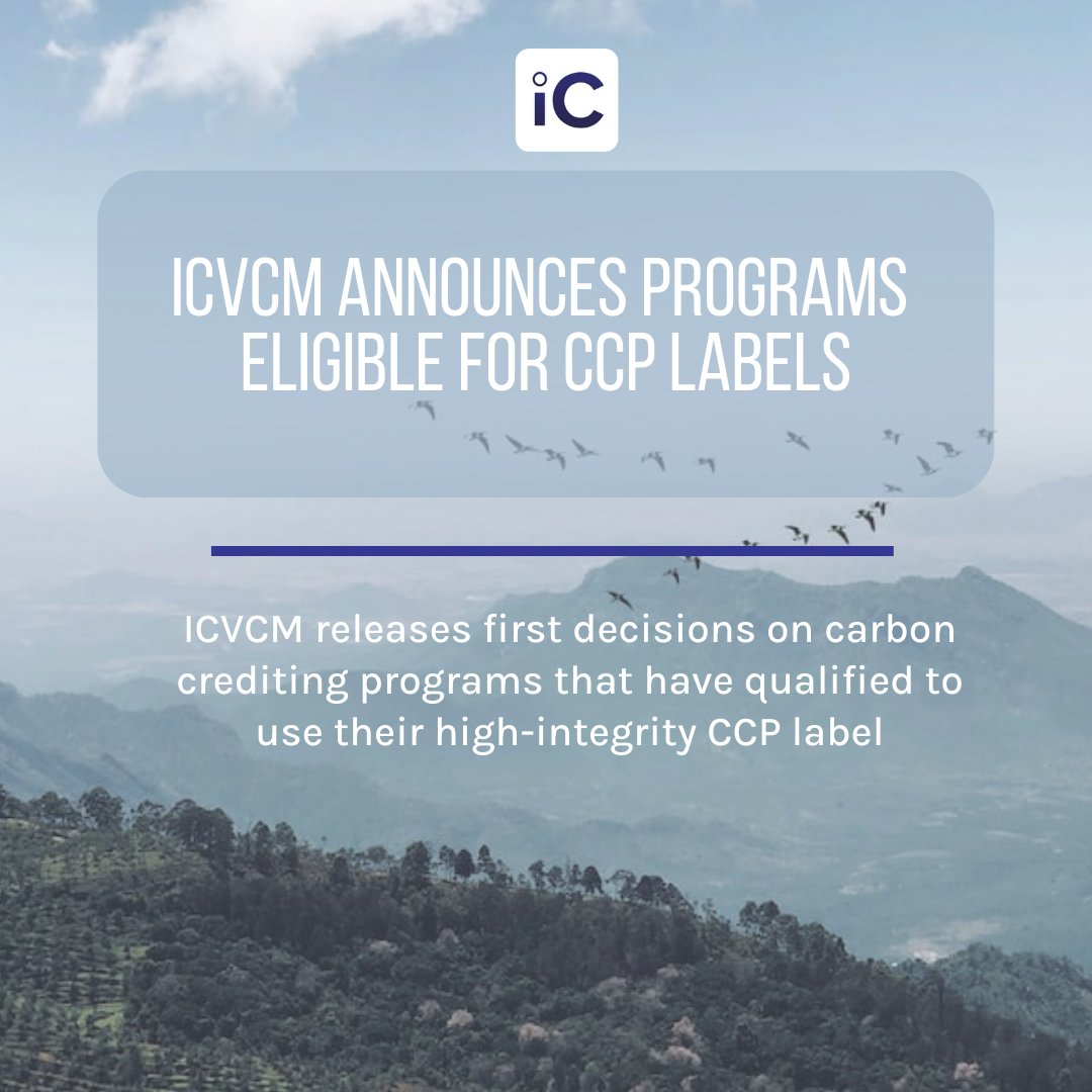 'We are launching a new chapter for the #VoluntaryCarbonMarket.' says our Chair, @AnnetteNazareth. 'The CCPs set a global benchmark for high-integrity, building trust & increasing standardization.' 🍀 🔗 icvcm.org/integrity-coun…