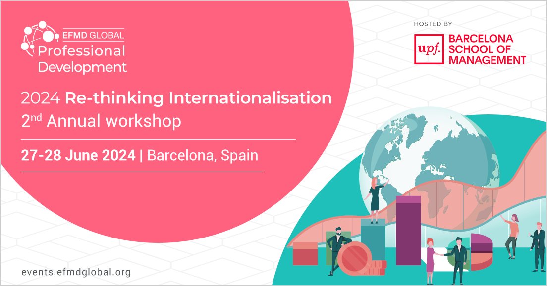 📍Join us this summer @bsm_upf in Barcelona for the #EFMDrethinkingint workshop to address: 🔺Navigating Global Insecurity 🔺Organisational Needs 🔺Internationalisation 🔺Demographic Shifts 🔺Risk Management 🔺New Tech 🔺Impact 🔺& More 📕Register: ╰┈➤bit.ly/27-28June